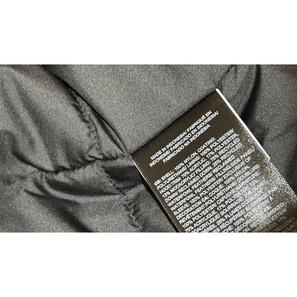 The North Face Bedford Black Down Parka Winter Hooded Jacket Coat Mens XL NEW
